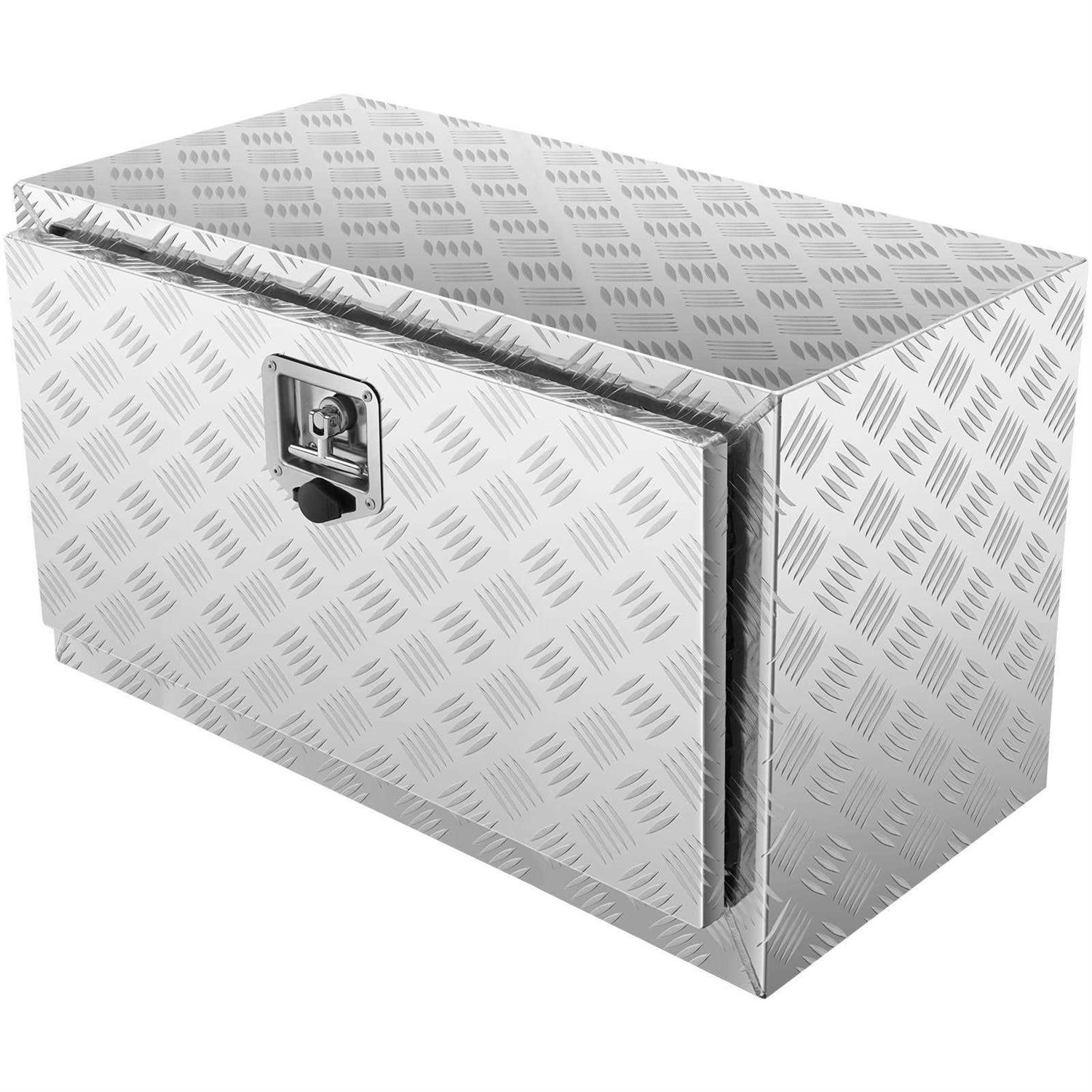 VEVOR Underbody Truck Box, 30×17×18 Pickup Storage Box, Heavy Duty Aluminum Diamond Plate Tool Box with Lock and Keys - Cheap Fitting