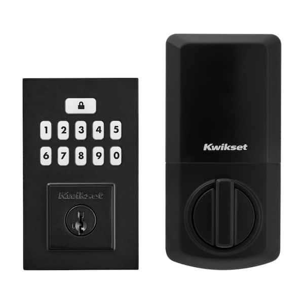 Kwikset SmartCode 260 Contemporary Keypad Electronic Deadbolt Feat Smartkey Halifax Hall/Closet Lever Combo Pack 99690-026 - Cheap Fitting
