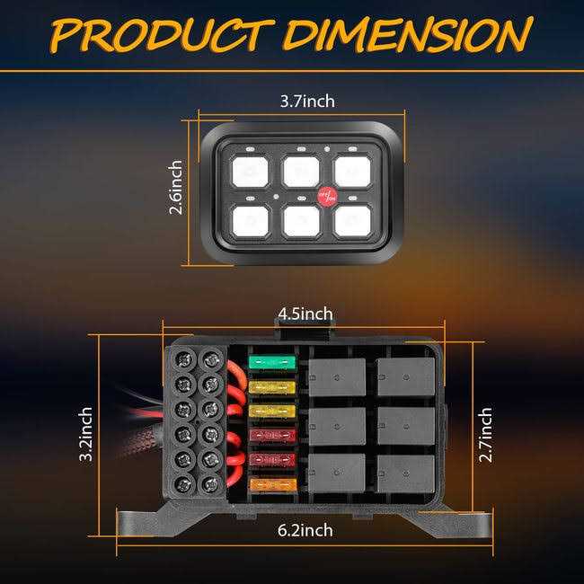 NIWAKER POWERSPORTS 6 Gang Switch Panel Automatic Dimmable Niwaker Universal Electronic Relay System Circuit Control Box On-Off LED Car Switch Panel Button Switch Pod - Cheap Fitting