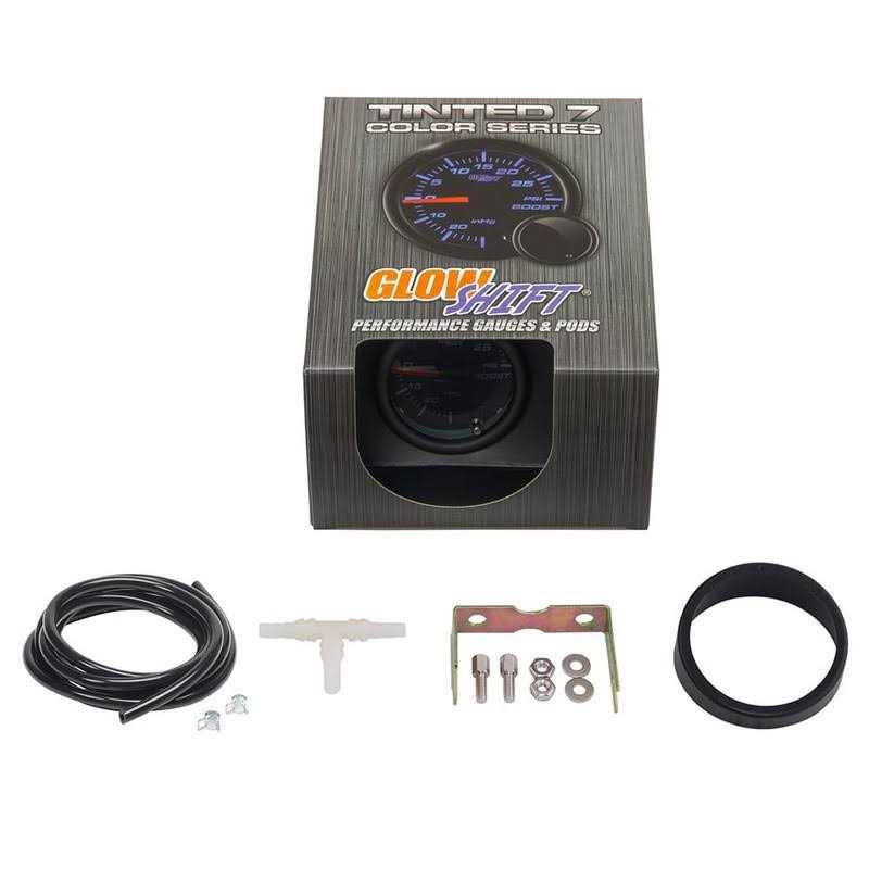 GlowShift Tinted 7 Color PSI Turbo Boost / Vacuum Gauge Kit - Cheap Fitting