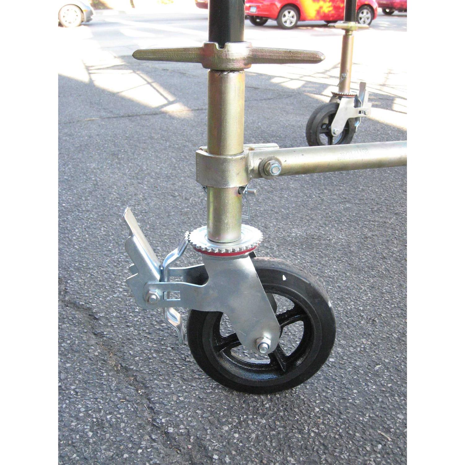 Cbm Scaffold A Set Of 4 Wheel 8 Caster With Cast Iron Hub 1 38 Caster Wheel With 2 Lock-In Brakes Scaffolding Rolling Tower CBM1290 - Cheap Fitting