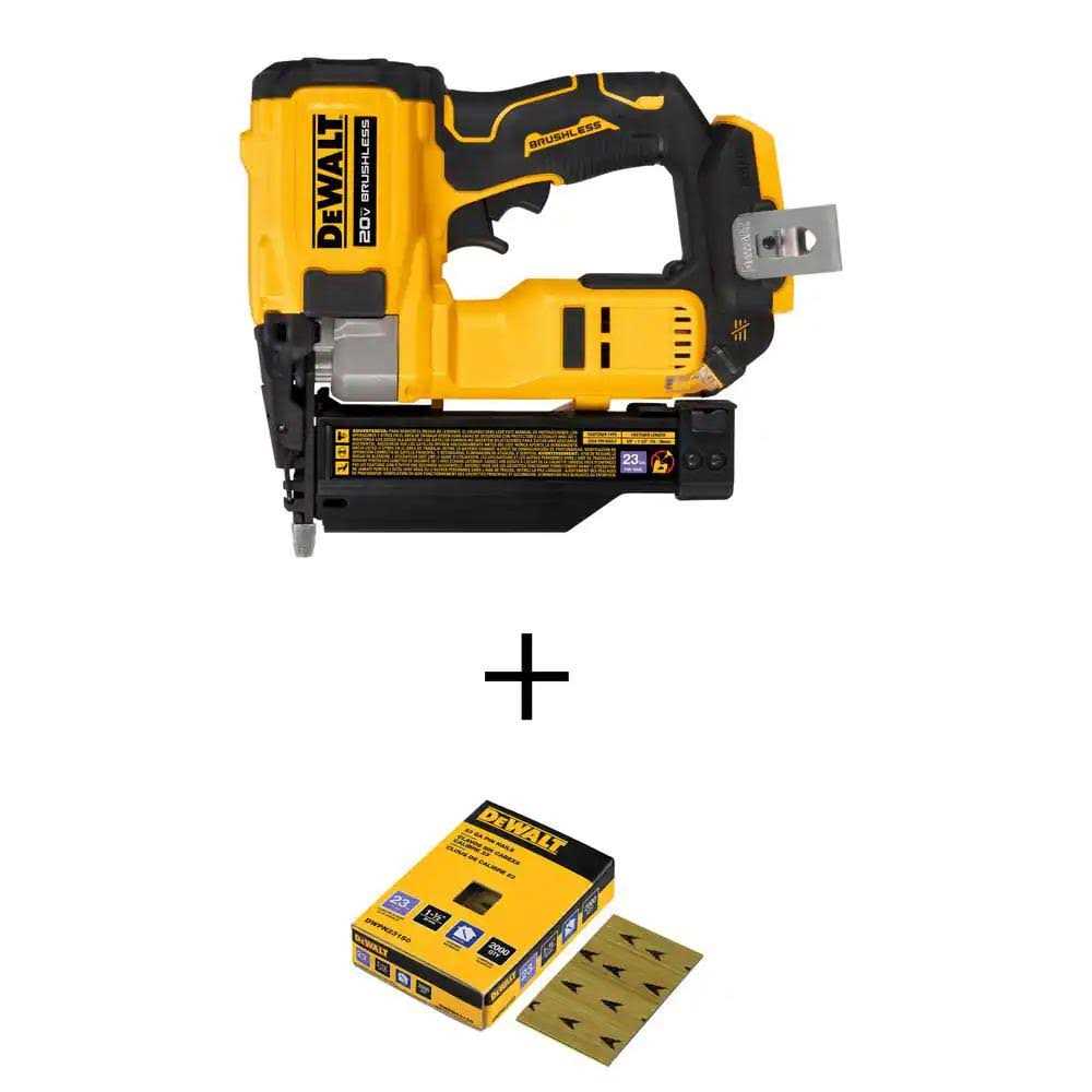 DEWALT ATOMIC 20V MAX Lithium Ion Cordless 23 Gauge Pin Nailer Tool Only and 1 1/2 in. x 23 Gauge Pin Nails 2000 Pieces - Cheap Fitting