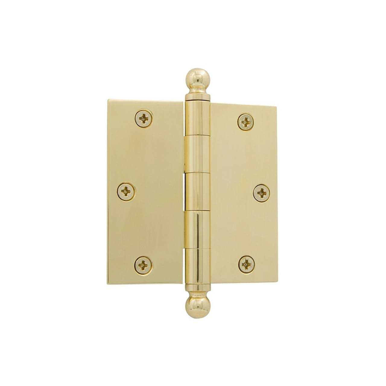 Nostalgic Warehouse 728348 3.5 Ball Tip Residential Square Corners Door Hinge - Cheap Fitting