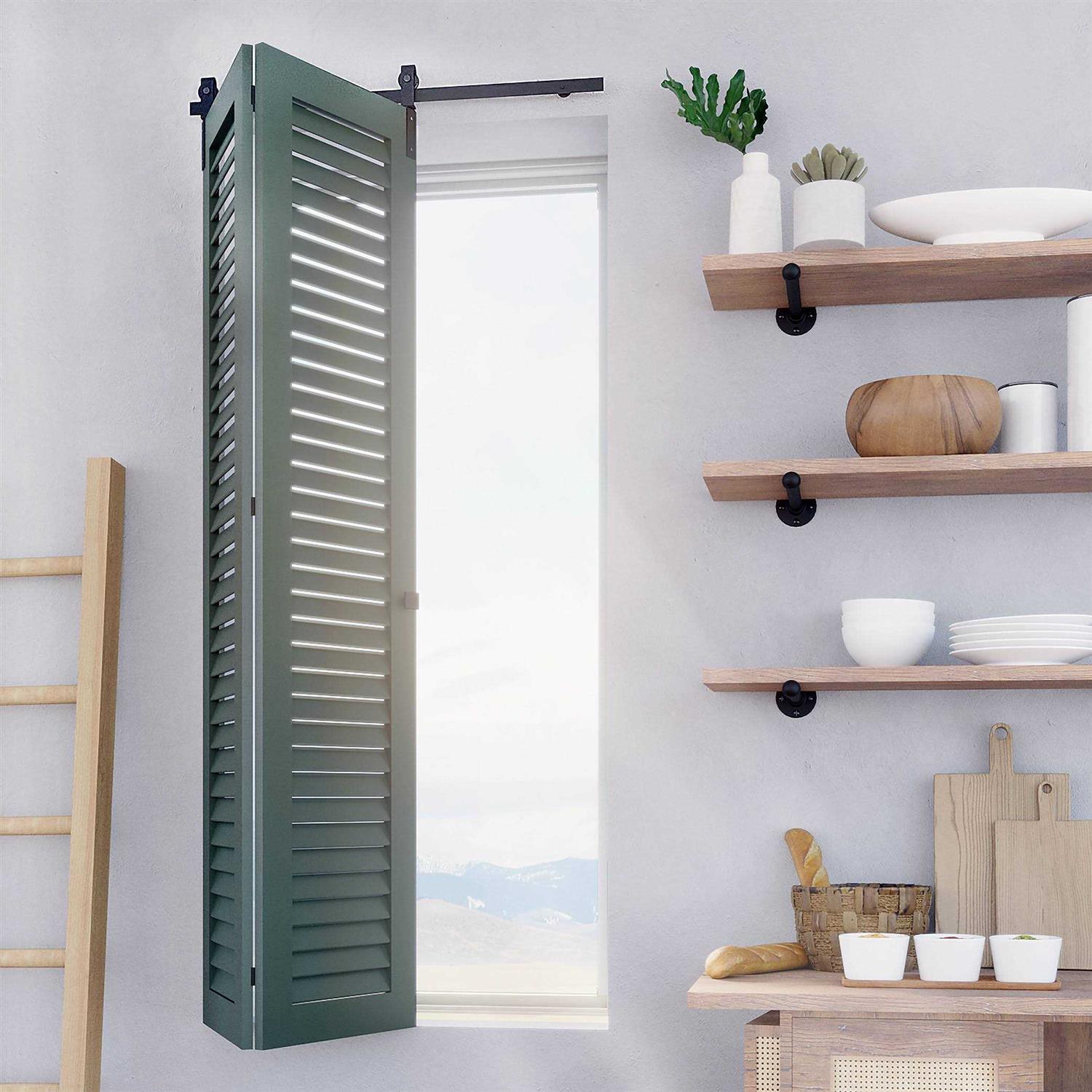 Miniature Bi-Fold Sliding Single Barn Door Hardware Quiet Glide Finish NT.BFM1310.FM.08-72 - Cheap Fitting