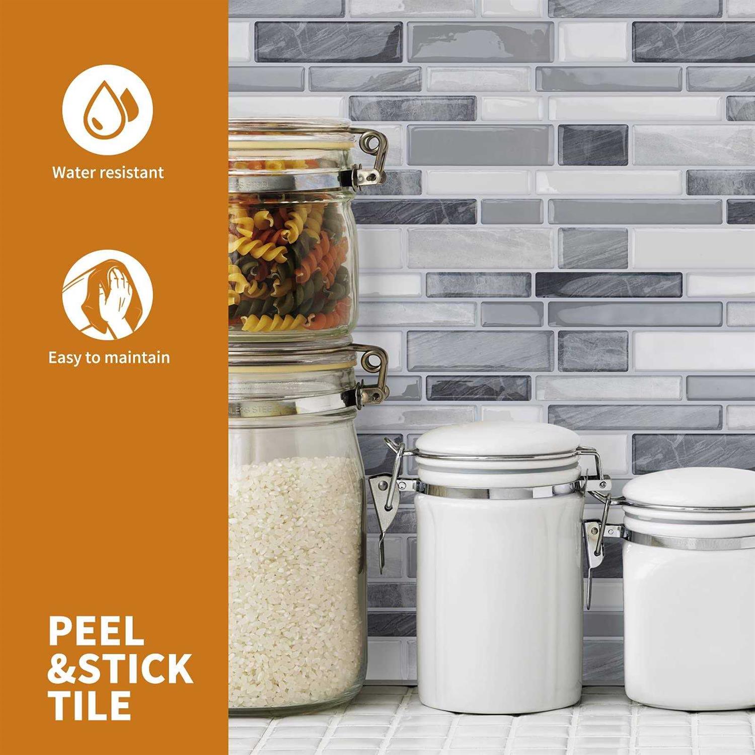 WOWSTAR 10-Sheet Peel and Stick Backsplash Tiles - Cheap Fitting