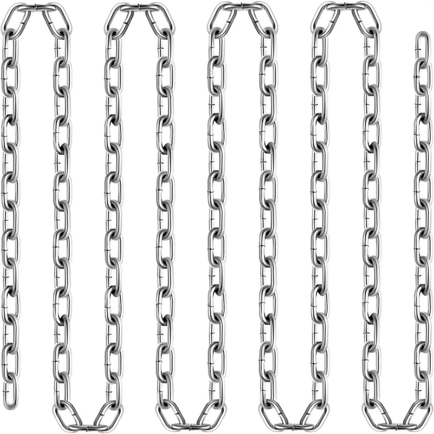 Vevor Grade 30 Chain 3/16 Inch by 100Ft Length Grade 30 Proof Coil Chain Zinc Plated Grade 30 Chain for Towing Logging Agriculture and Guard Rails - Cheap Fitting