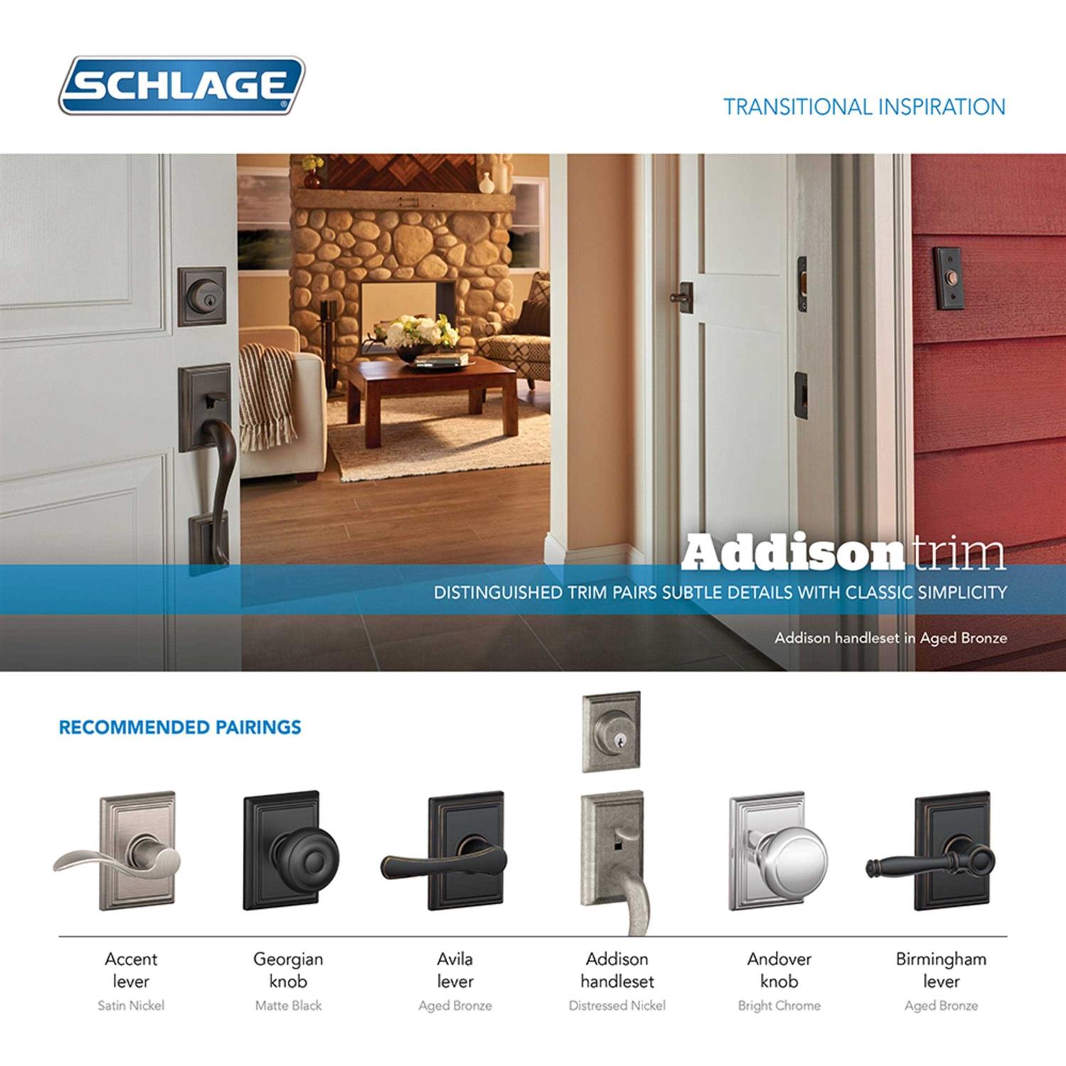 Schlage Addison Single Cylinder Deadbolt - Cheap Fitting