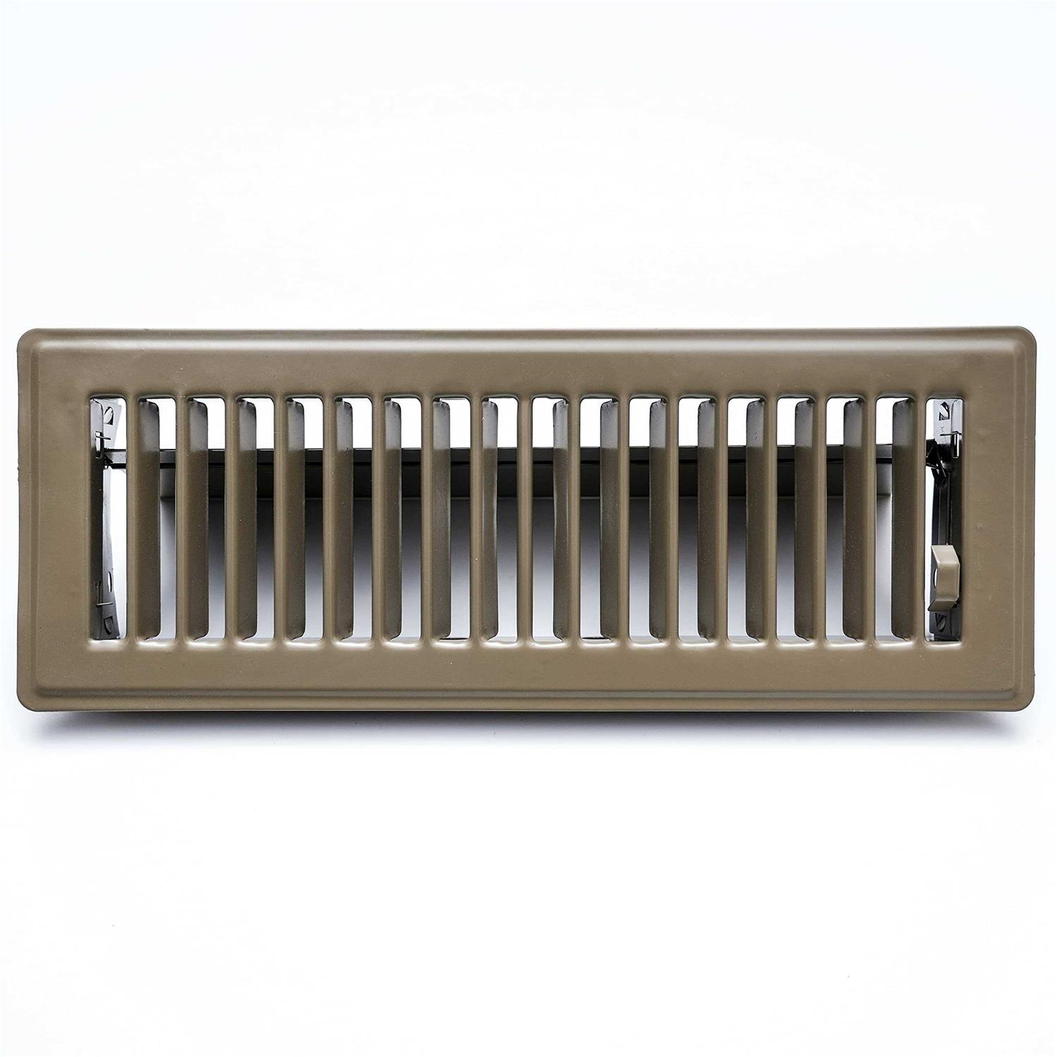 Handua Floor Register with Louvered Design Heavy Duty Walkable Design with Damper - Cheap Fitting