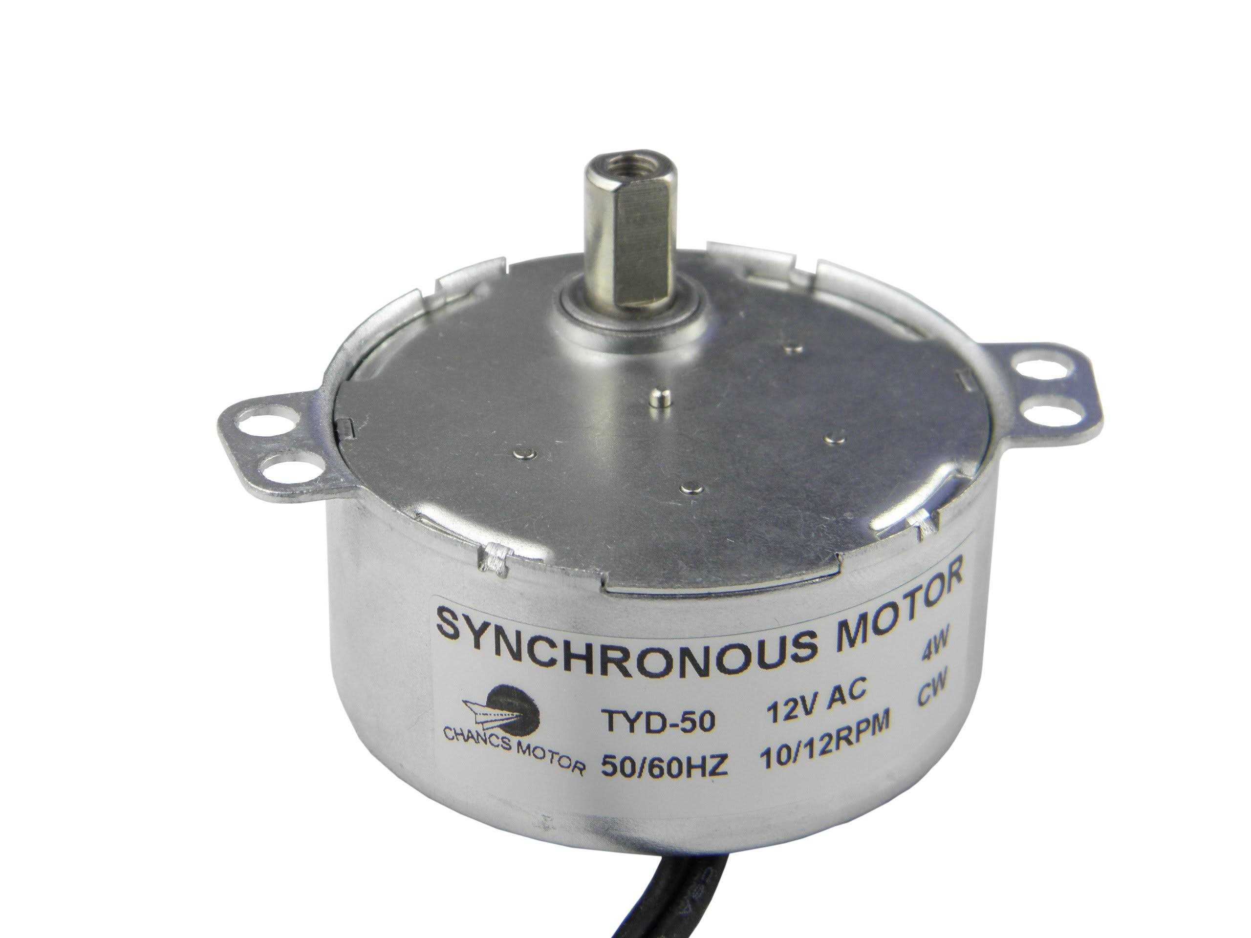 CHANCSTYD50 AC Geared Synchronous Motor 12V AC 10-12RPM CW Fixed Rotation 4W - Cheap Fitting