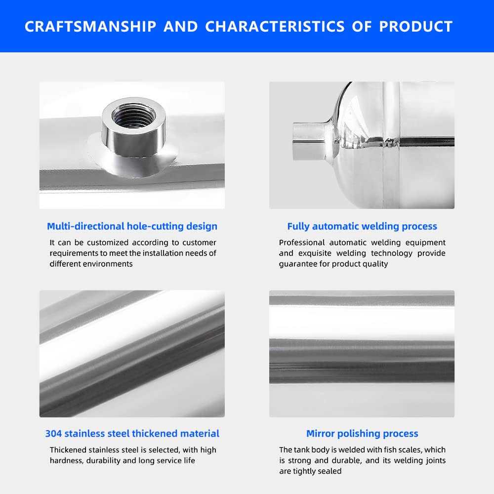 VUYOMUA 304 Stainless Steel High Pressure Mini Small Portable Air Tank Air Reservoir Water Storage Tank - Cheap Fitting