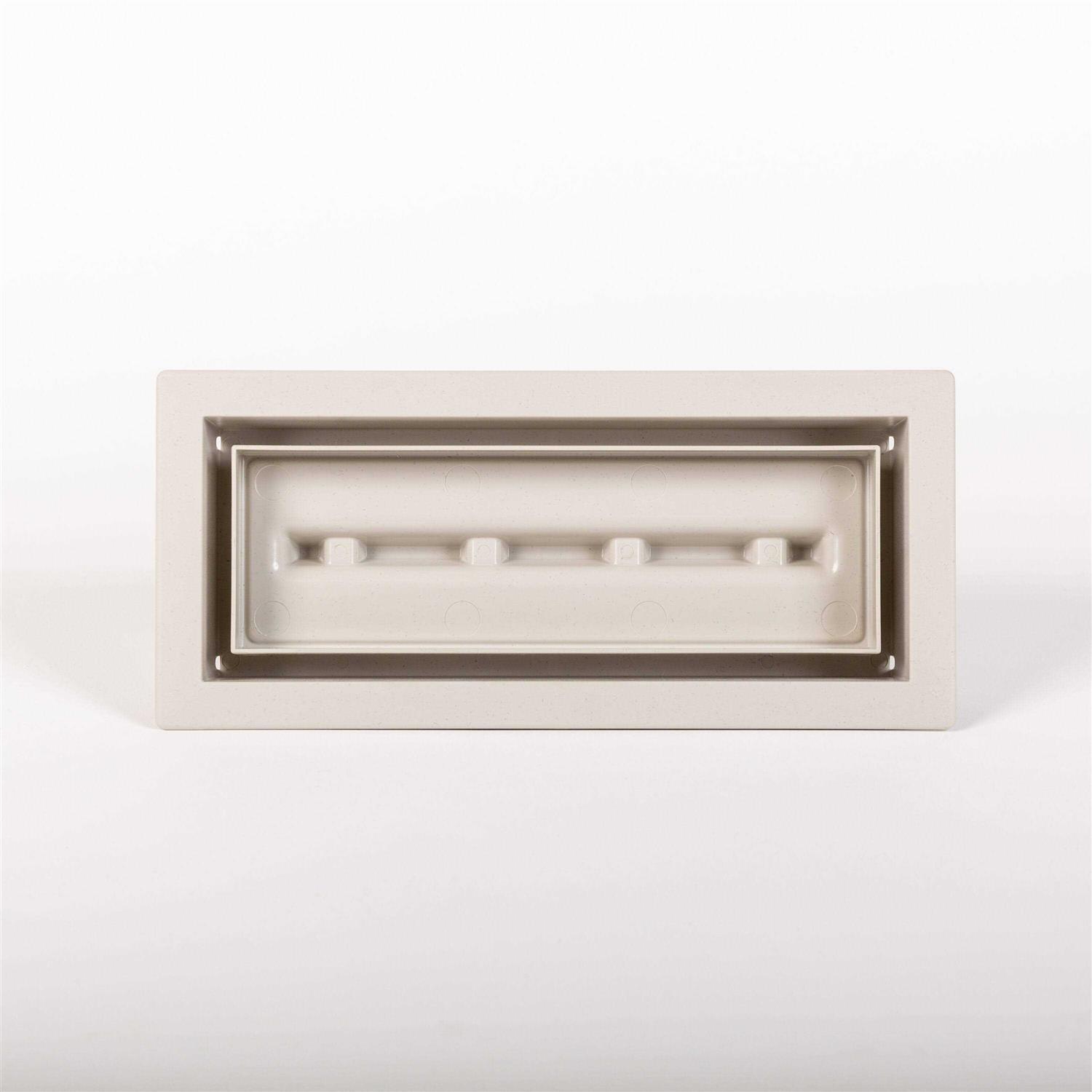 Aria Lite Framed Floor Vent 4 in.x10 in. Grey - Cheap Fitting