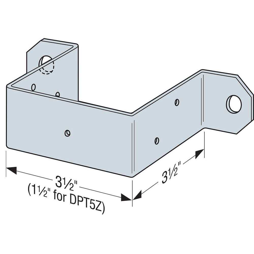 Simpson Strong-Tie 4×4 Deck Post Tie DPT7Z - Cheap Fitting