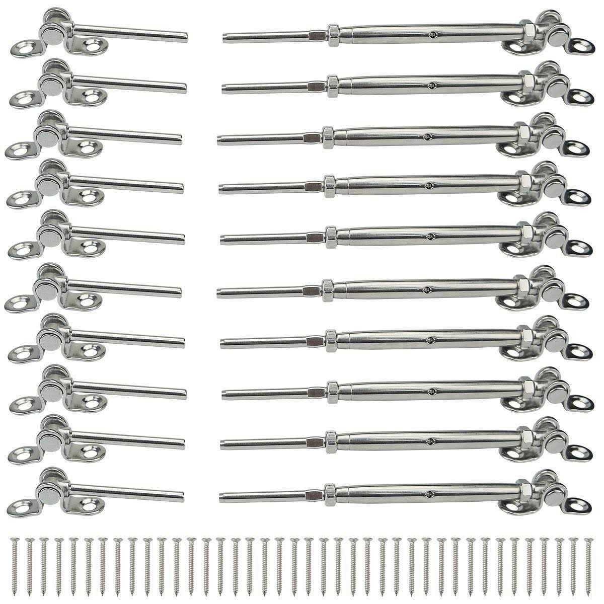 Muzata T316 Swage Toggle Turnbuckle Hardware Angle 180° Adjustable for Post MZZ0202 - Cheap Fitting