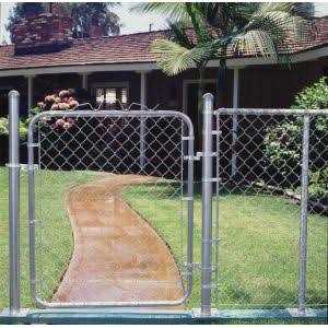 Midwest Air Tech Single Walk Chain Link Gate - Cheap Fitting