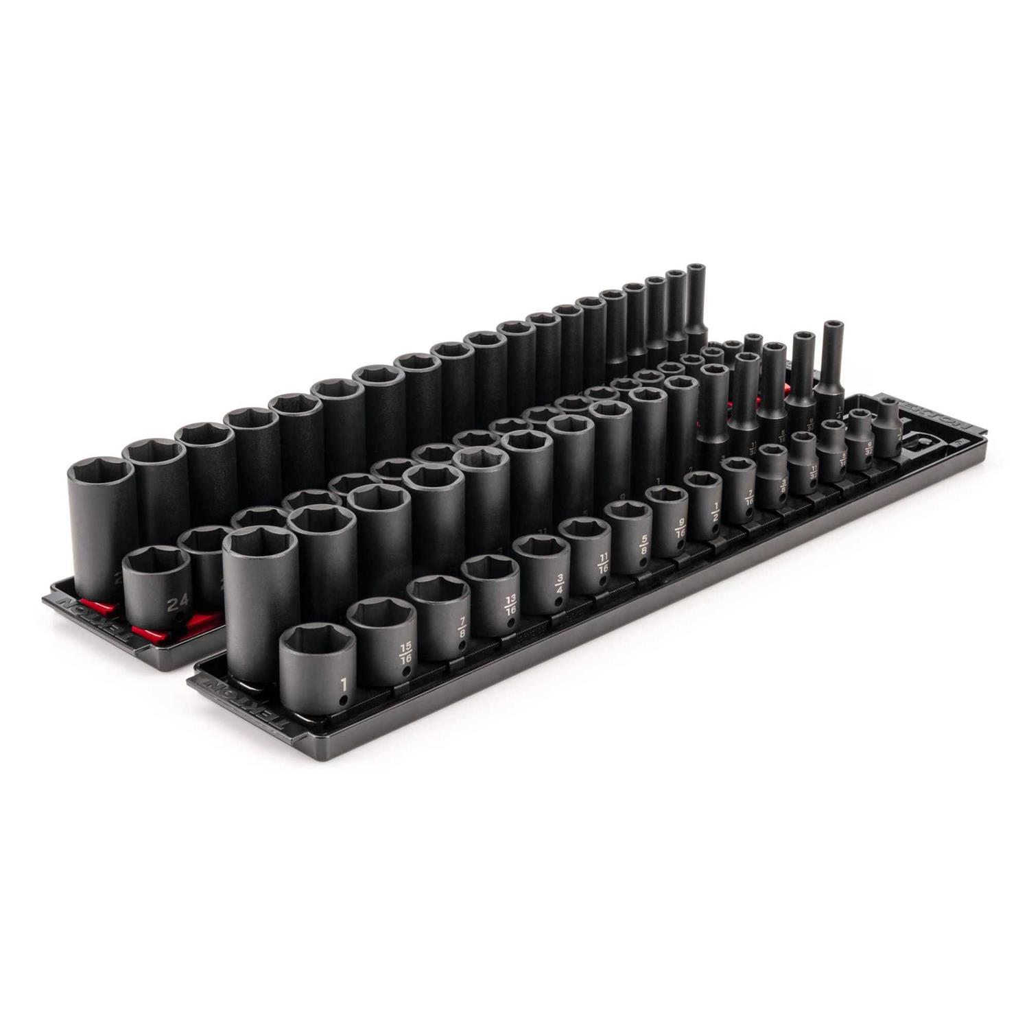 TEKTON 3/8 in. Drive 6-Point Impact Socket Set with Rails - Cheap Fitting