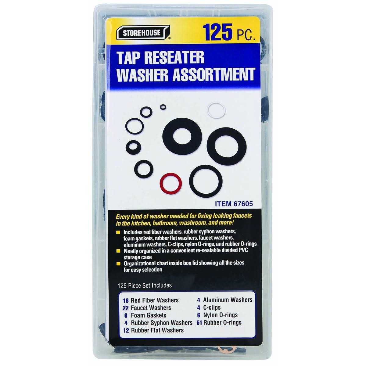 Storehouse 125 piece Tap Reseater Washer Assortment - Cheap Fitting