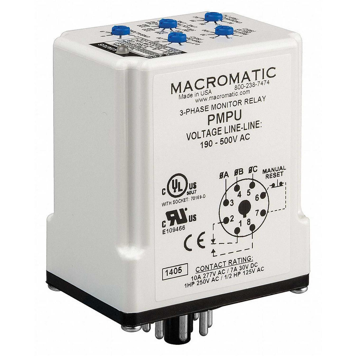 Macromatic PMPU Phase Monitor Relay - Cheap Fitting