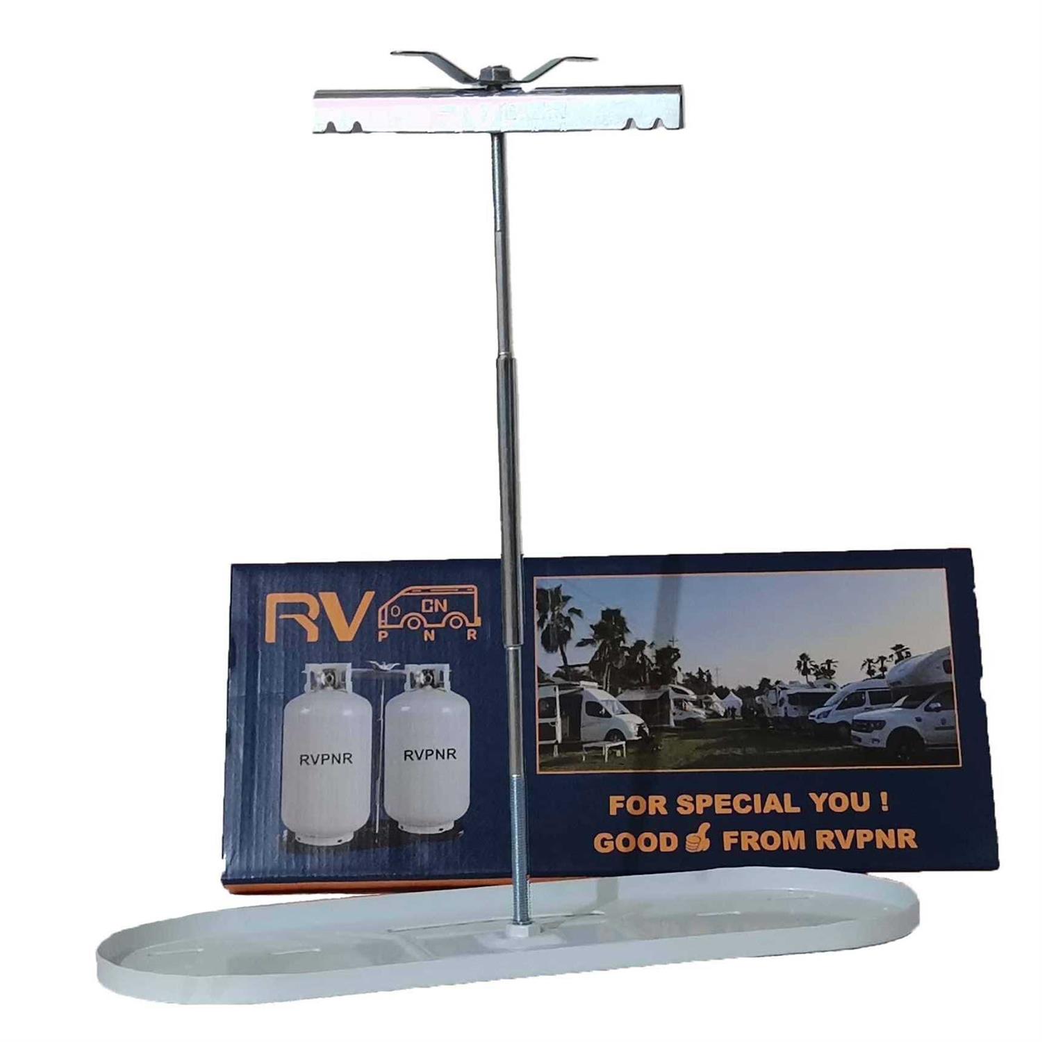 Rvpnr Rv Dual Propane Tank Mounting Rack 40lb,30lb and 20ld Tanks for Camper and Travel Trailers with Different Connecting Pipes - Cheap Fitting