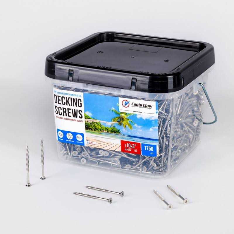 Stainless Steel Deck Screws #10 X 3 inch T25 Star Torx Drive - Cheap Fitting