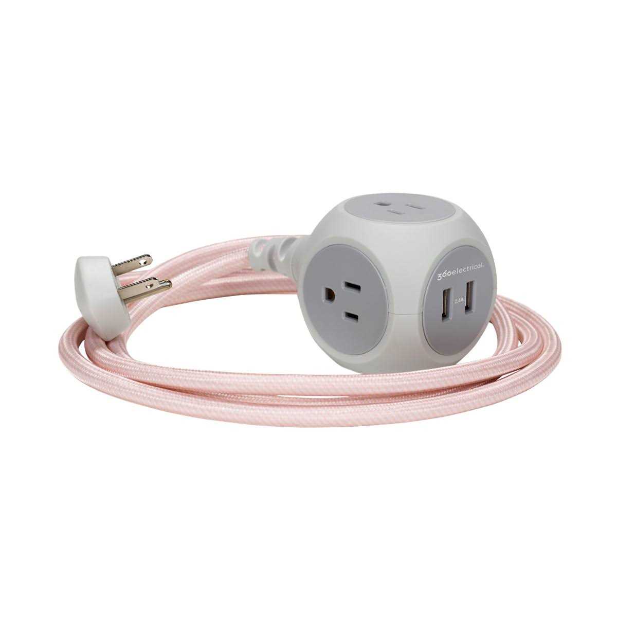 360 Electrical Habitat Extension Cord USB - Cheap Fitting