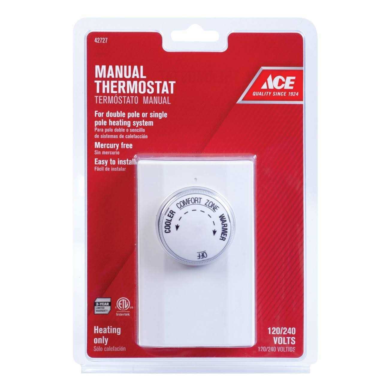 Ace Manual Thermostat - Cheap Fitting