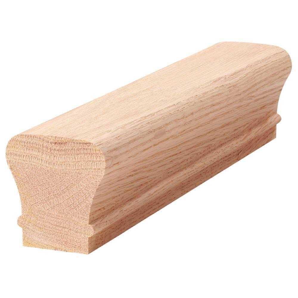 Unbranded 2.25-in x 96-in Unfinished Wood Oak Handrail 6010 8ETOAK - Cheap Fitting