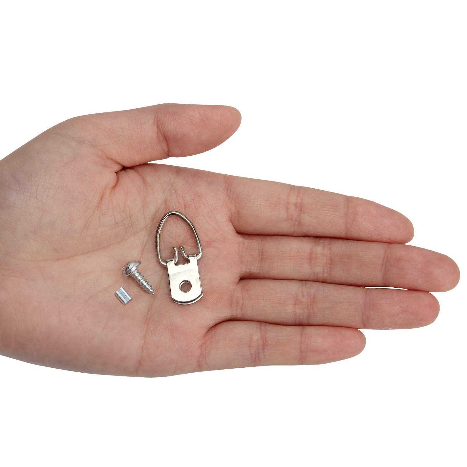 Picture Hanging Kit, 60 Pcs D Ring Picture Hangers with Screws and 100 Feet Stainless Steel Hanging Wire - Cheap Fitting