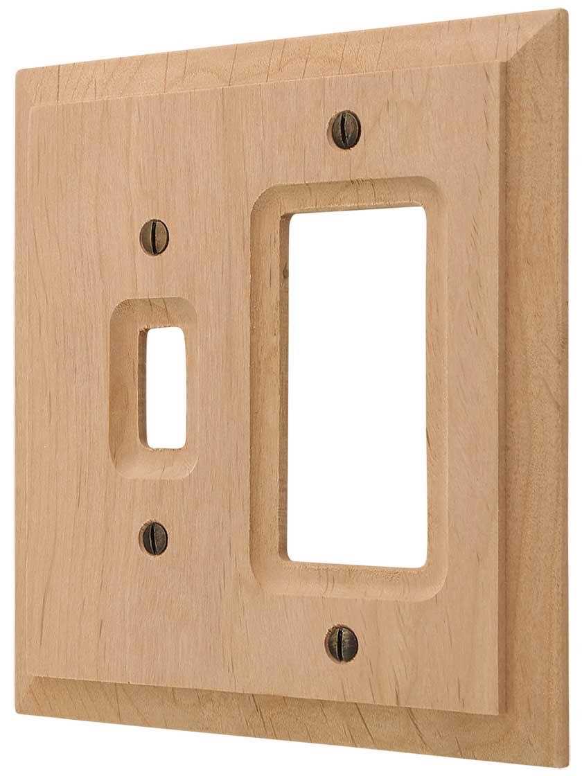 Amerelle Baker Single Toggle/Single Rocker Unfinished Wood Wallplate 180TR - Cheap Fitting