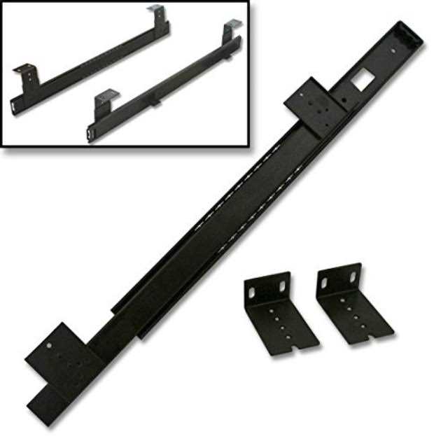 Key Board Slide, 16, Ball Bearing, Black - Cheap Fitting