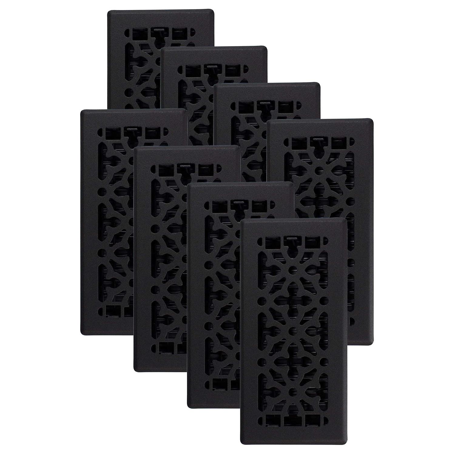 Decor Grates AGH410-BLK-8 Gothic Floor Register - Cheap Fitting