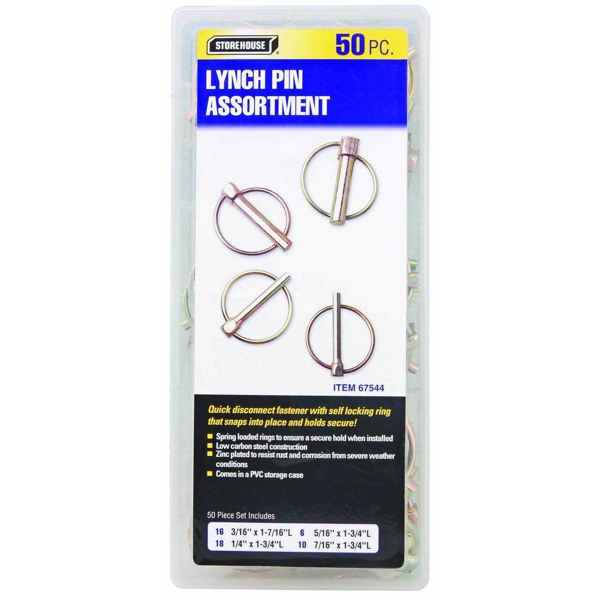 Storehouse 67544 50 Piece Lynch Pin Kit - Cheap Fitting