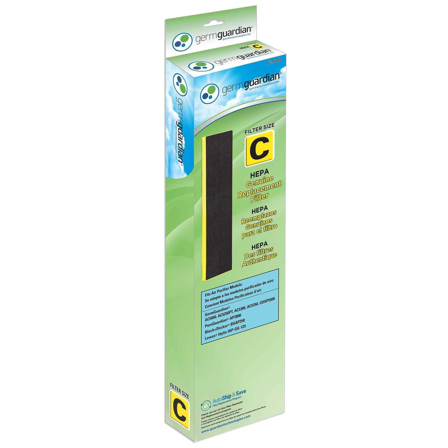 GermGuardian Air Purifier Filter FLT5000 Genuine HEPA Replacement Filter C for AC5000 - Cheap Fitting