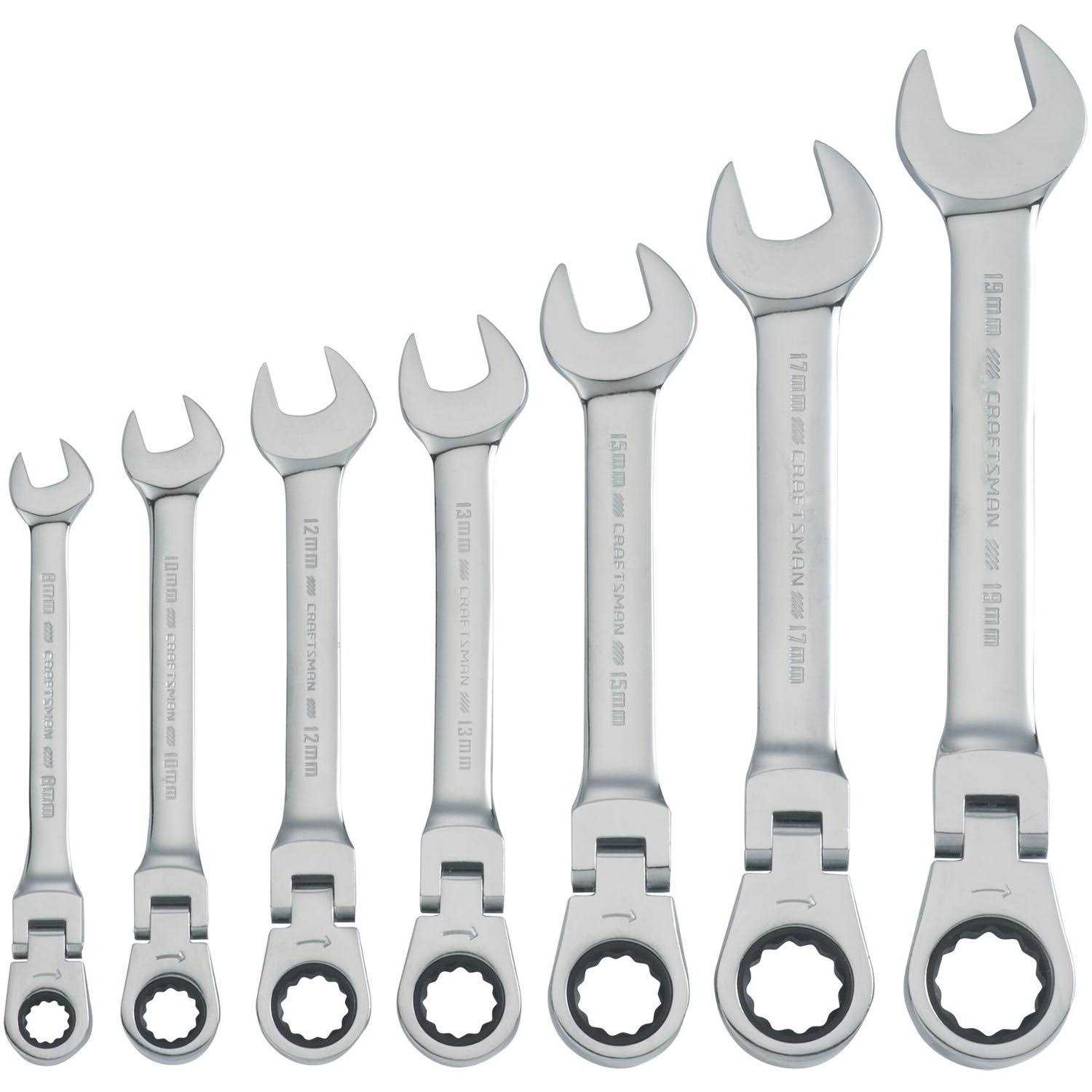 Craftsman Metric Flex Head Ratchet Wrench Set CMMT87009 - Cheap Fitting