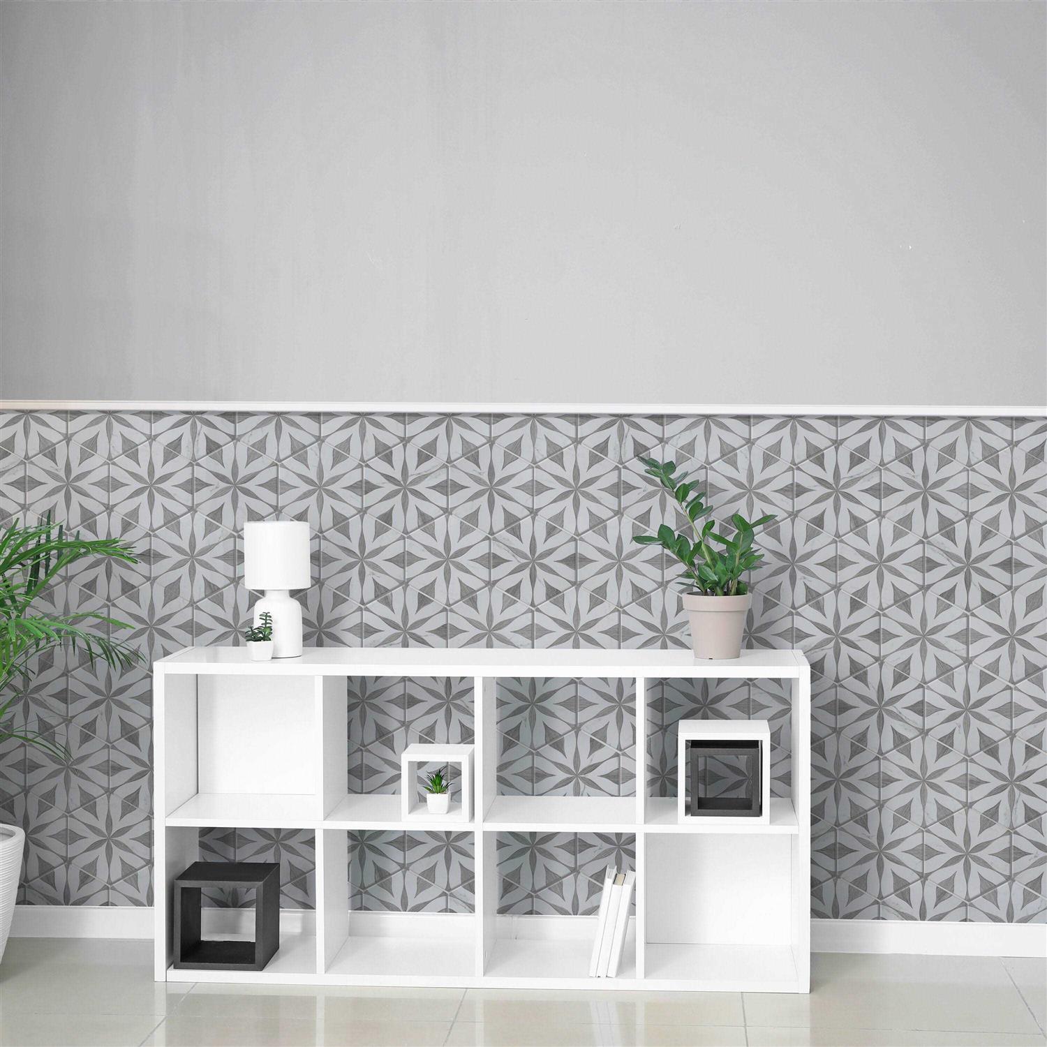 Merola Tile Llama Flower Loire 8-5/8 in. x 9-7/8 in. Porcelain Floor and Wall Tile - Cheap Fitting