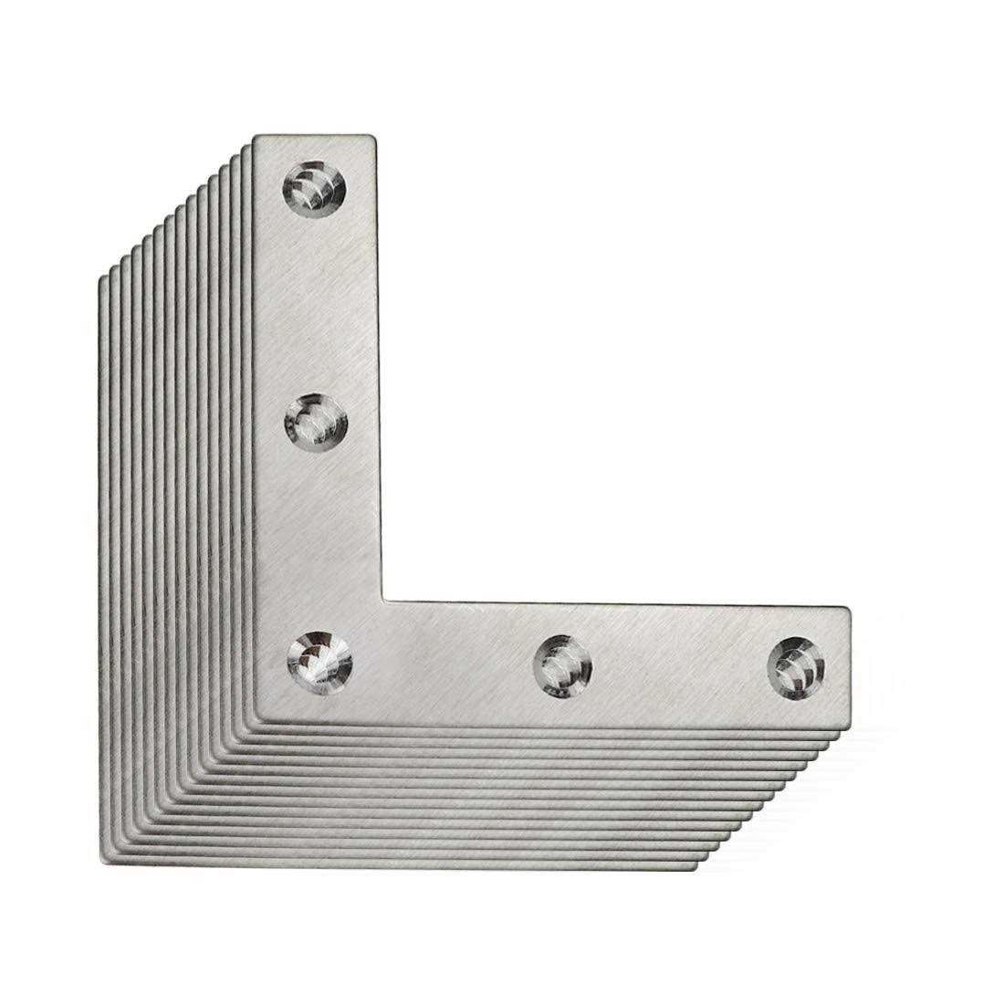 Rannb Flat L Bracket Right Angle Brackets 80mm x 80mm - Cheap Fitting