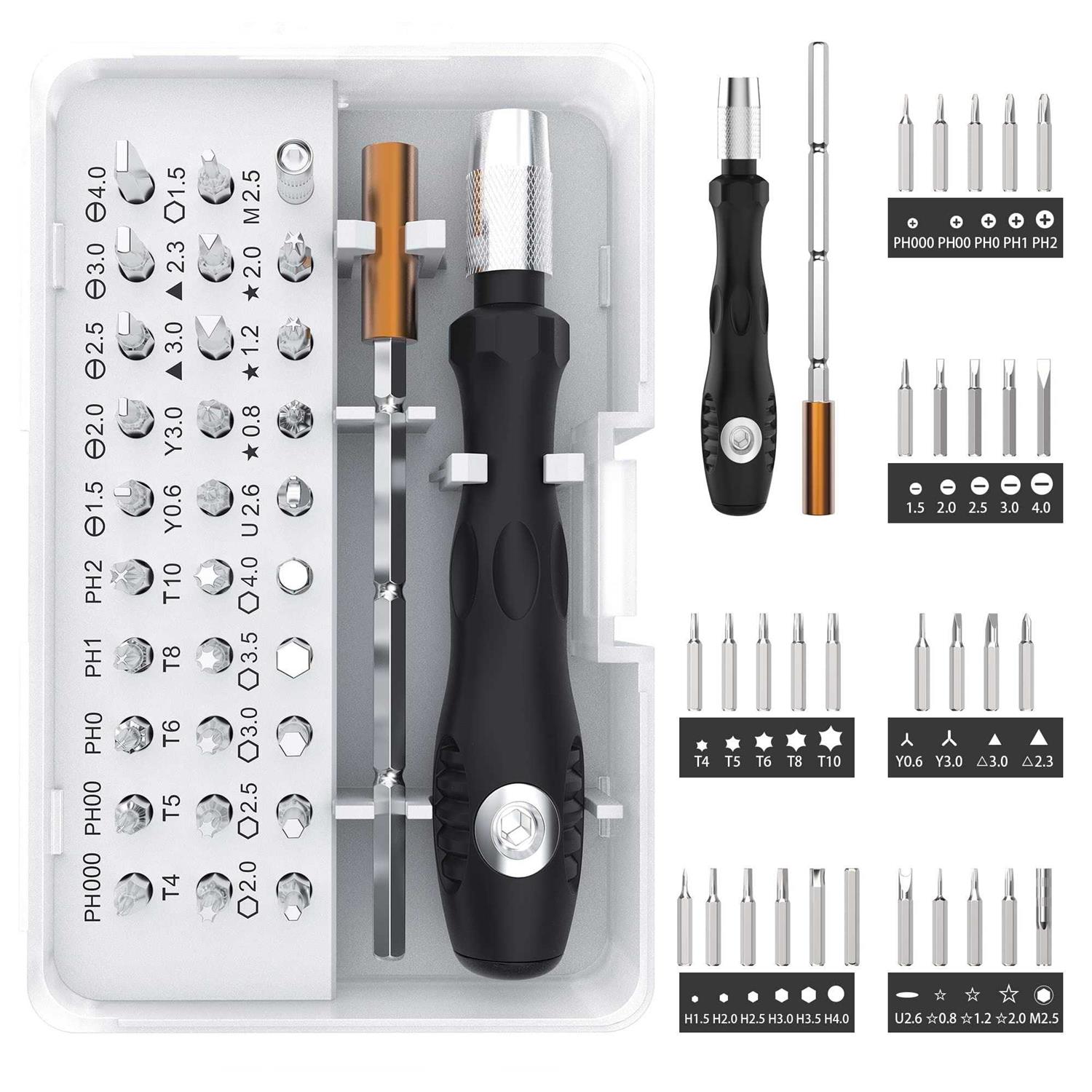 TKISZYZR 32 In 1 Small Screwdriver Set Mini Magnetic Screwdriver Set – Contains 30 Bits Precision Repair Tool Kit - Cheap Fitting