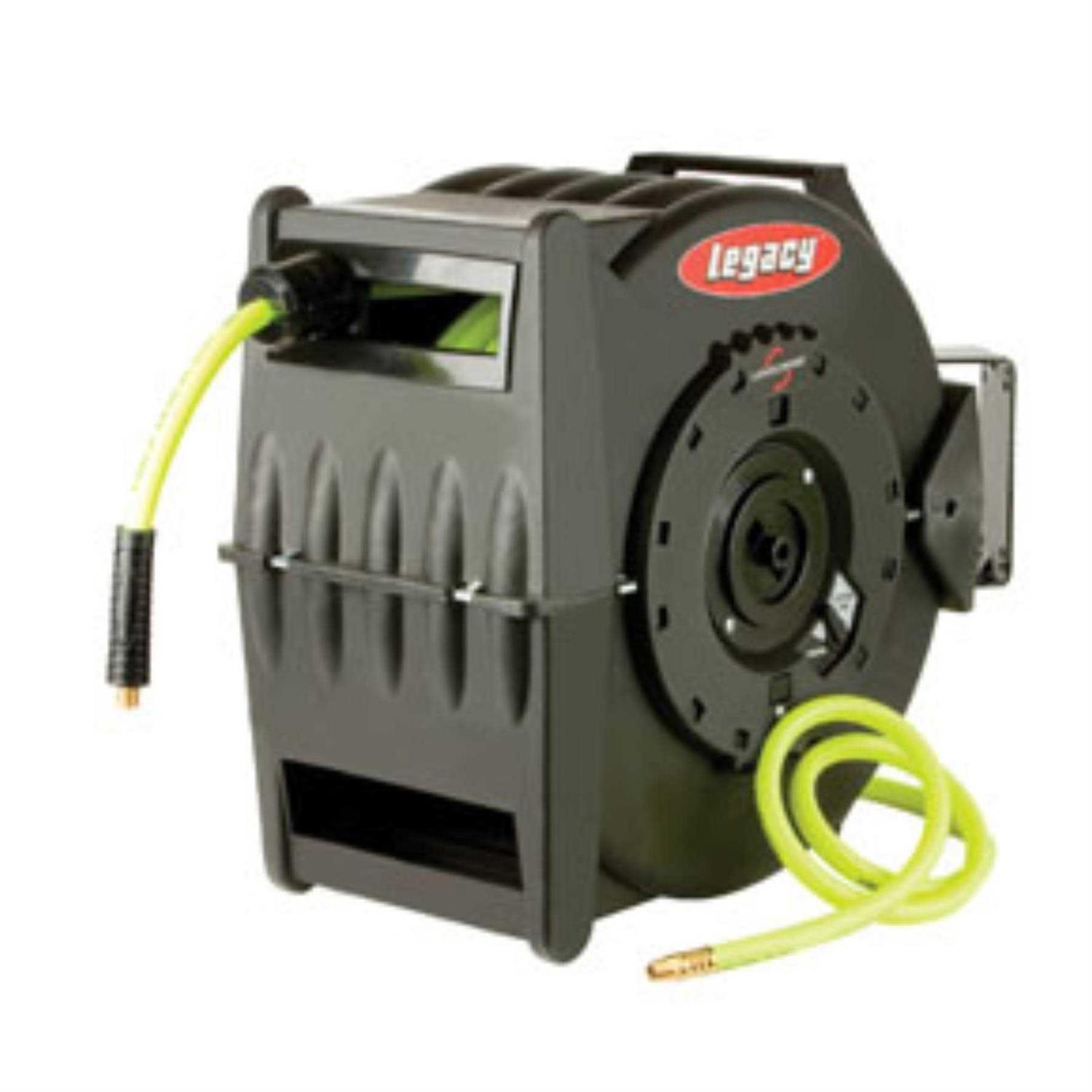 Flexzilla Retractable Air Hose Reel with Levelwind Technology - Cheap Fitting