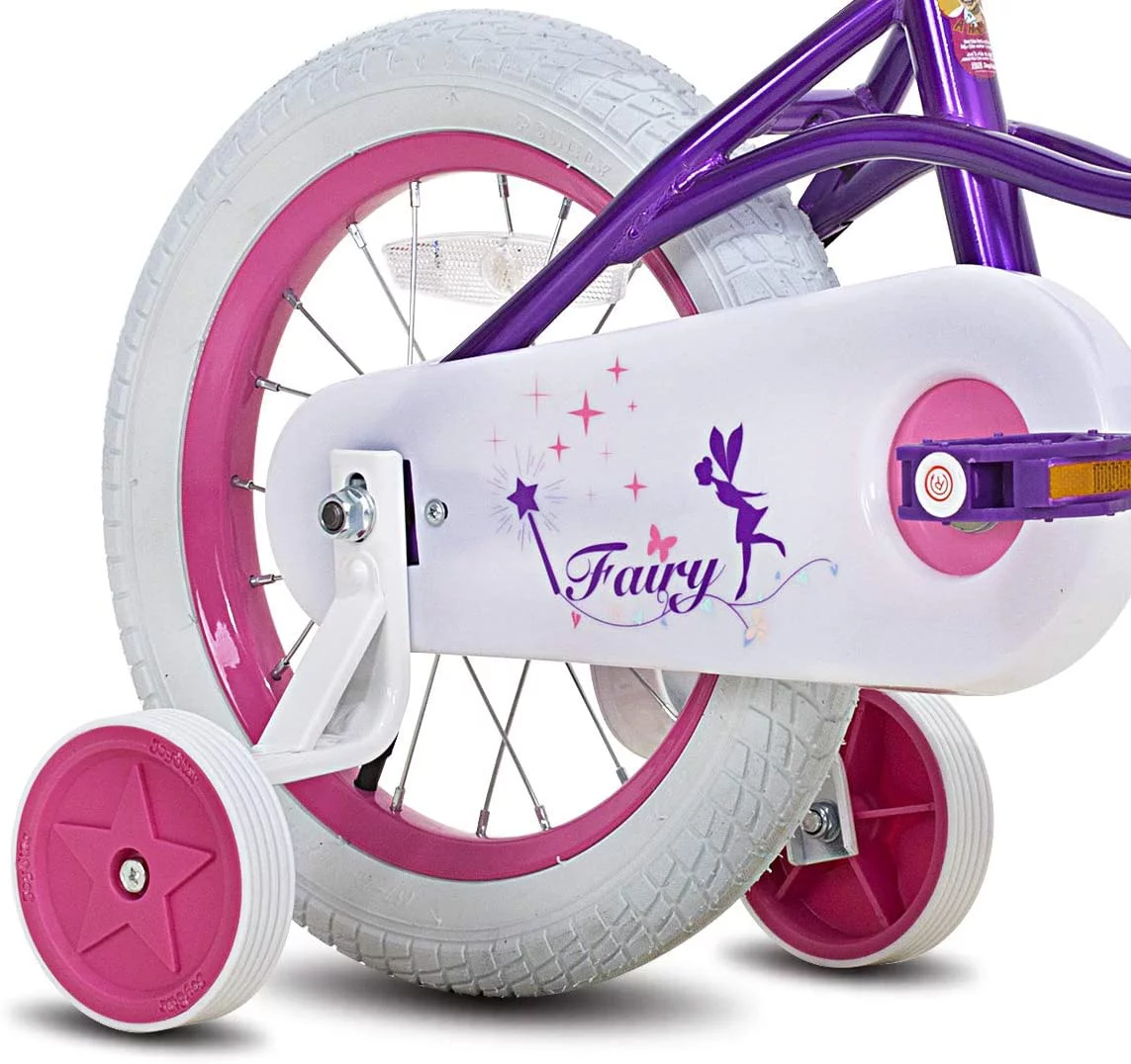JOYSTAR Fairy Girls Bike for Toddlers and Kids Ages 5-9 Years Old Kids, 18 inch Wheels .Training Wheels Included,Pink - Cheap Fitting