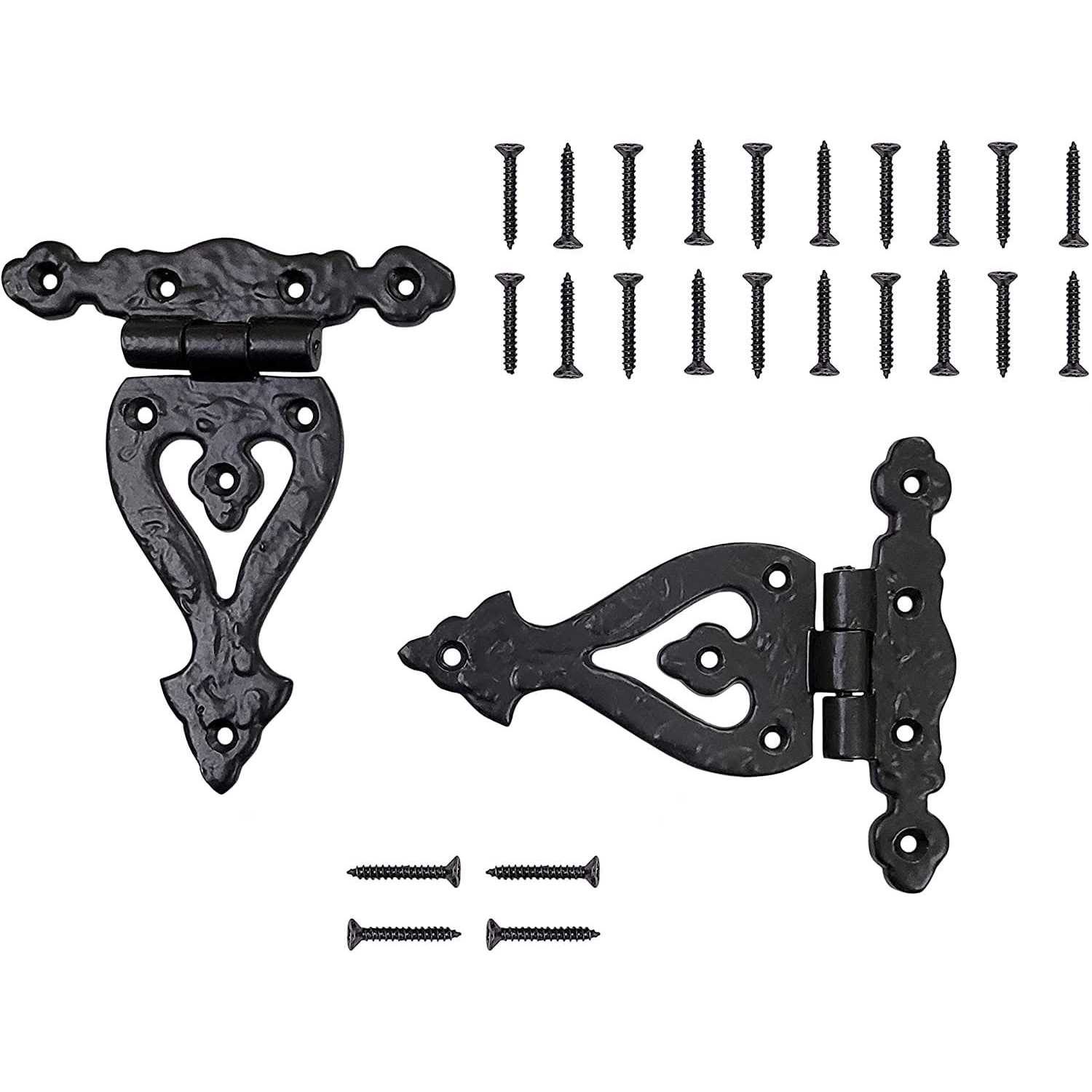 Adonai Hardware Alleluia Antique Cast Iron Vintage T Hinges for Barn Doors - Cheap Fitting