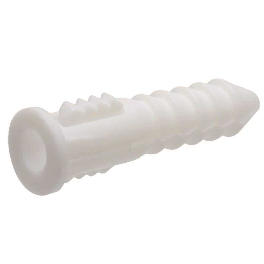 Everbilt #8-10 x 1 in. White Ribbed Plastic Anchor - Cheap Fitting