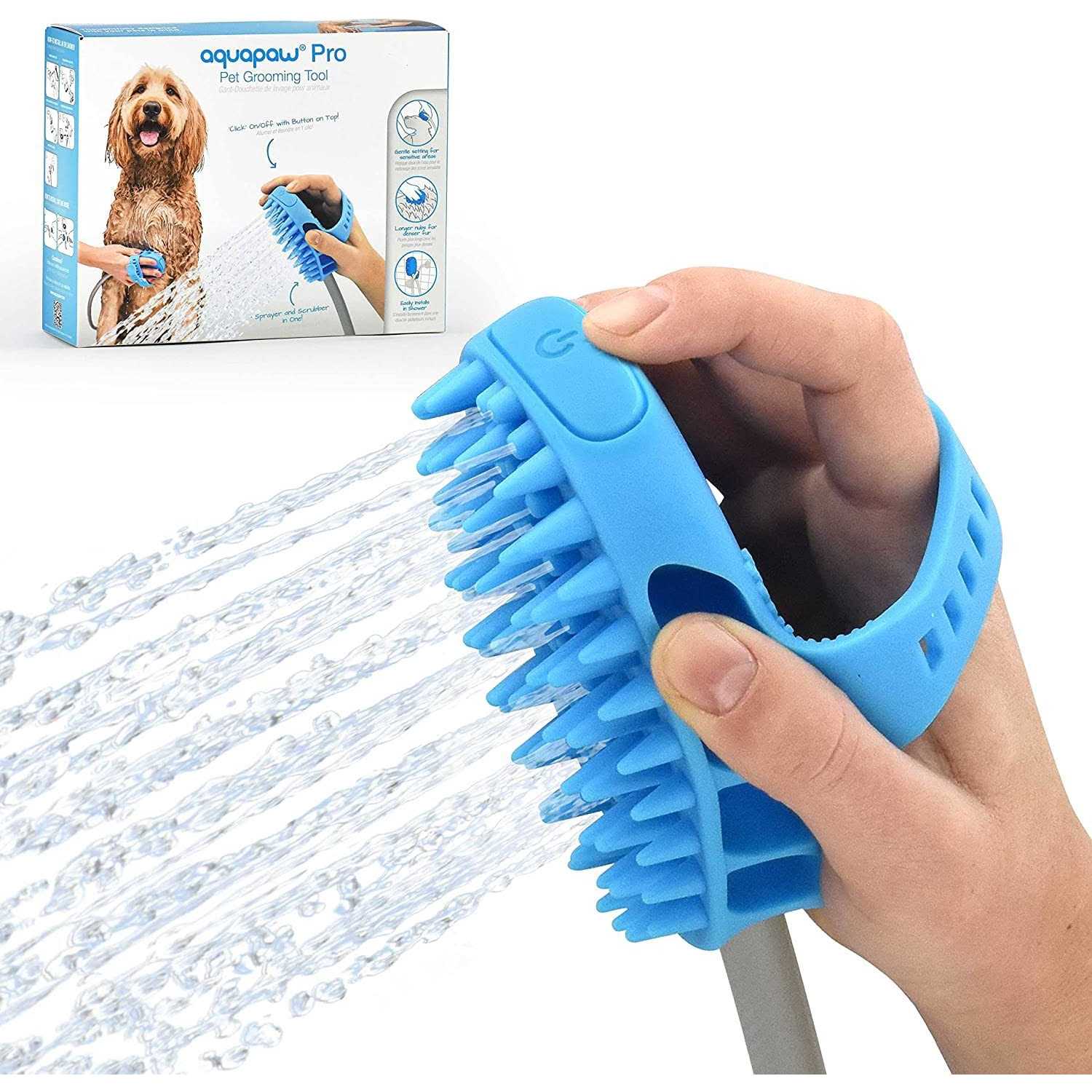 Aquapaw Dog Bath Brush Pro Sprayer and Scrubber Tool in One Indoor/Outdoor Dog Bathing Supplies - Cheap Fitting