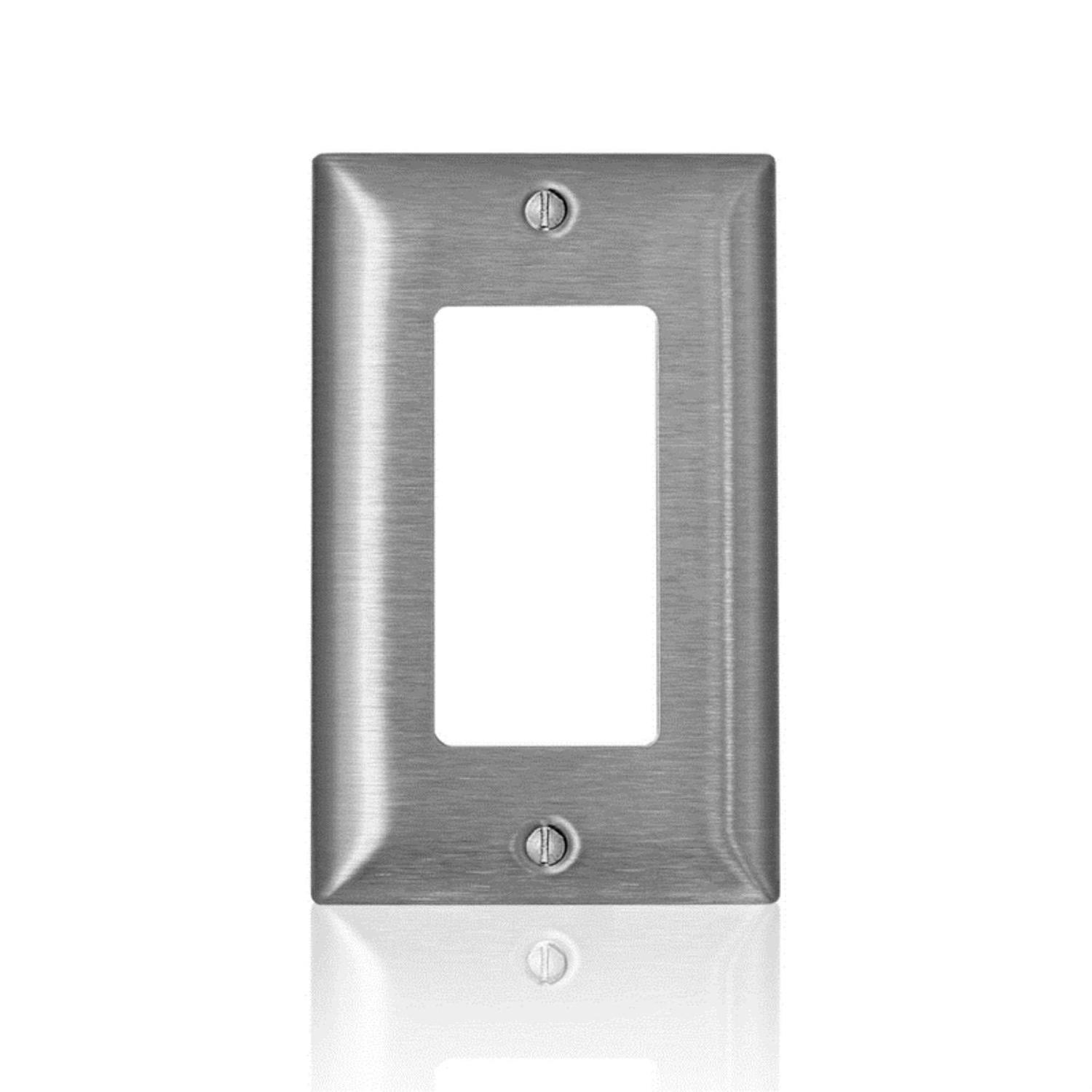 Leviton Wall Plate C-Series Stainless Steel 1 Gang Metal Decora/GFCI - Cheap Fitting