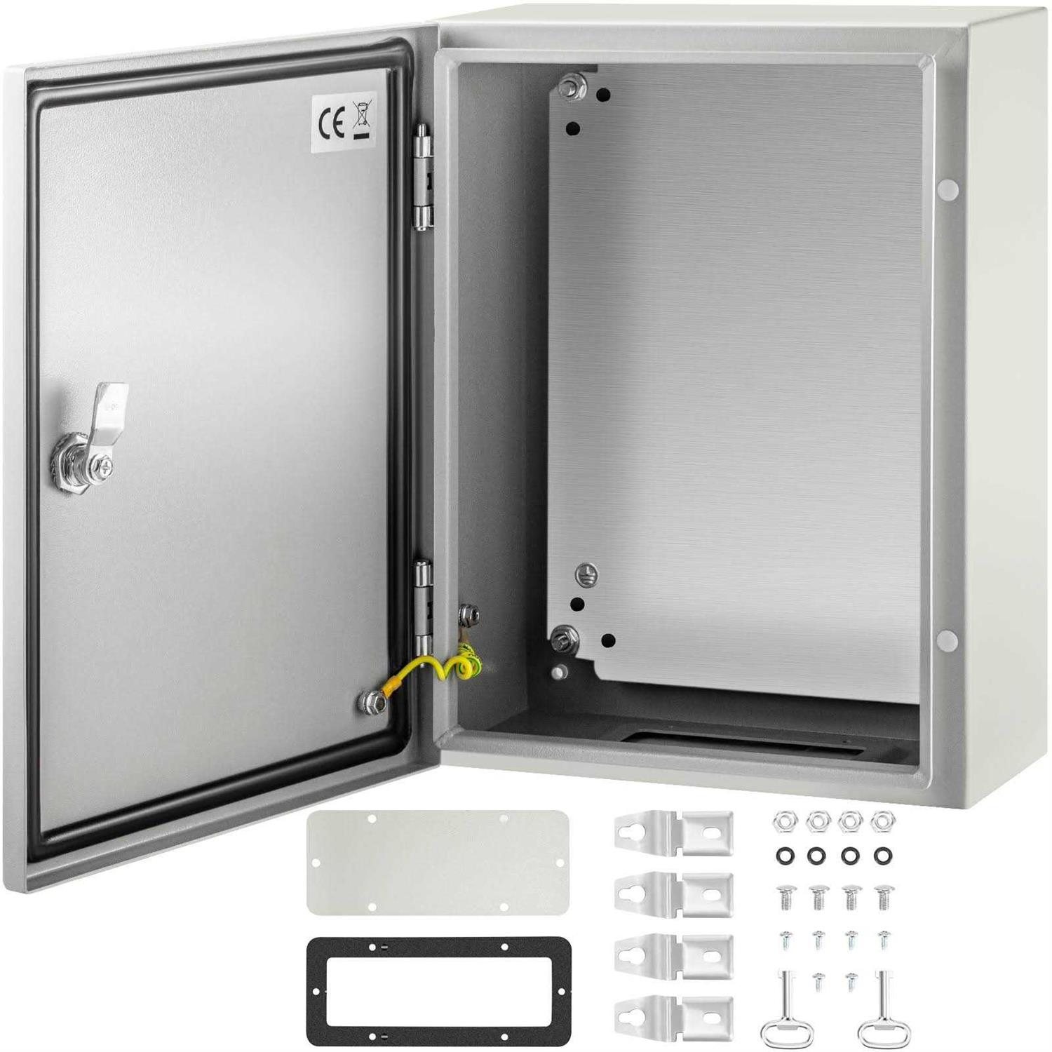 VEVOR Electrical Enclosure Box 16” 12” 6” Carbon Steel Hinged Junction Box DQXJSTCFS40X30X15V0 - Cheap Fitting
