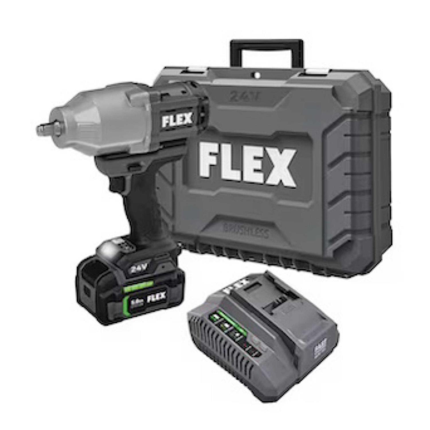 Flex 24V Brushless 1/2 in. High Torque Impact Wrench Kit FX1471-1C - Cheap Fitting