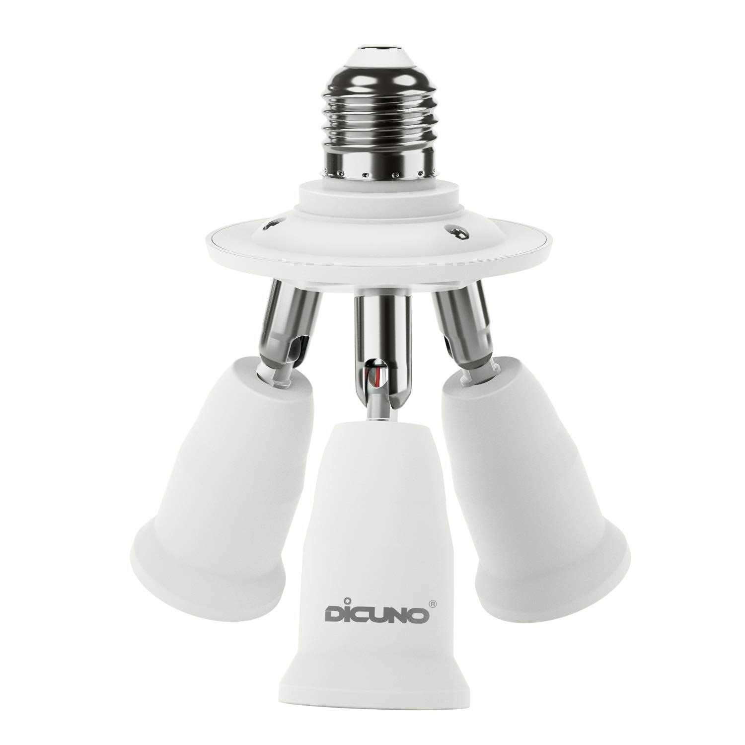DiCUNO 3 in 1 E26 Light Socket Splitter Adapter Standard Base Led Bul - Cheap Fitting