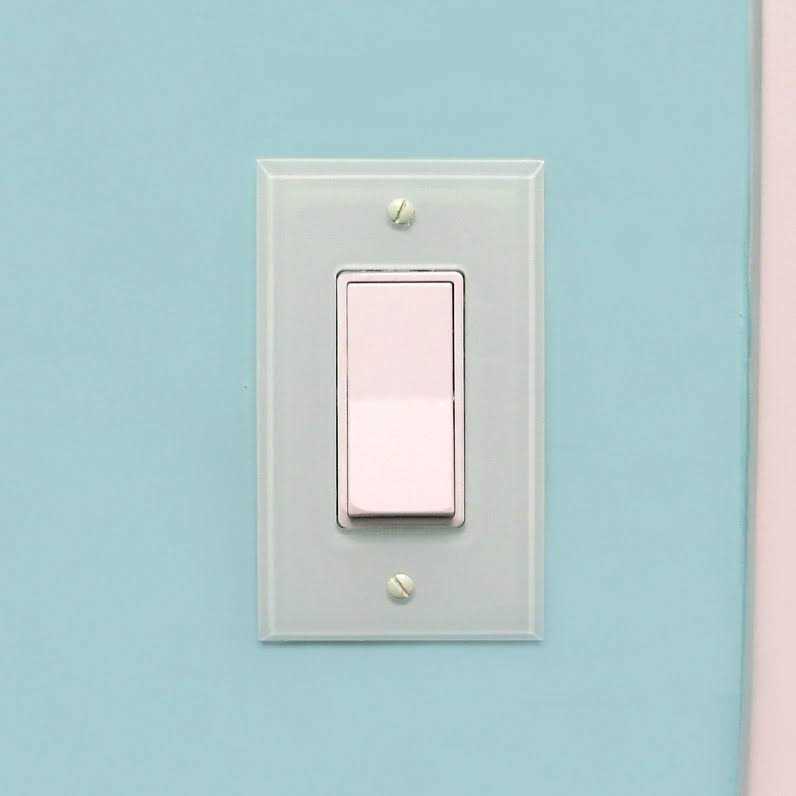 Amerelle Wallplates Glass Tile Acrylic Single Rocker Wallplate 67RW - Cheap Fitting