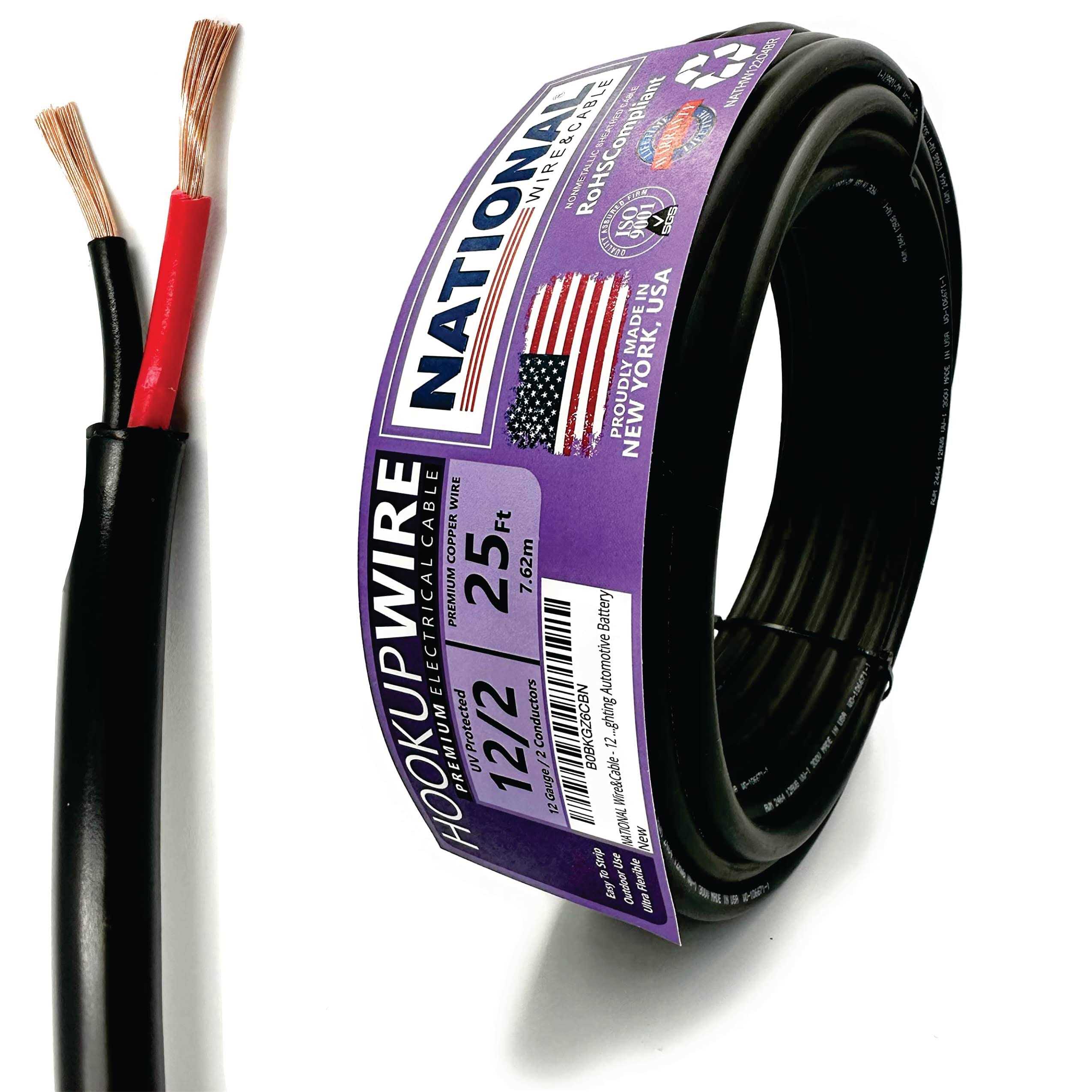 NATIONAL Wire&Cable Gauge 2 Conductors Premium Electrical Wire Made in USA - Cheap Fitting