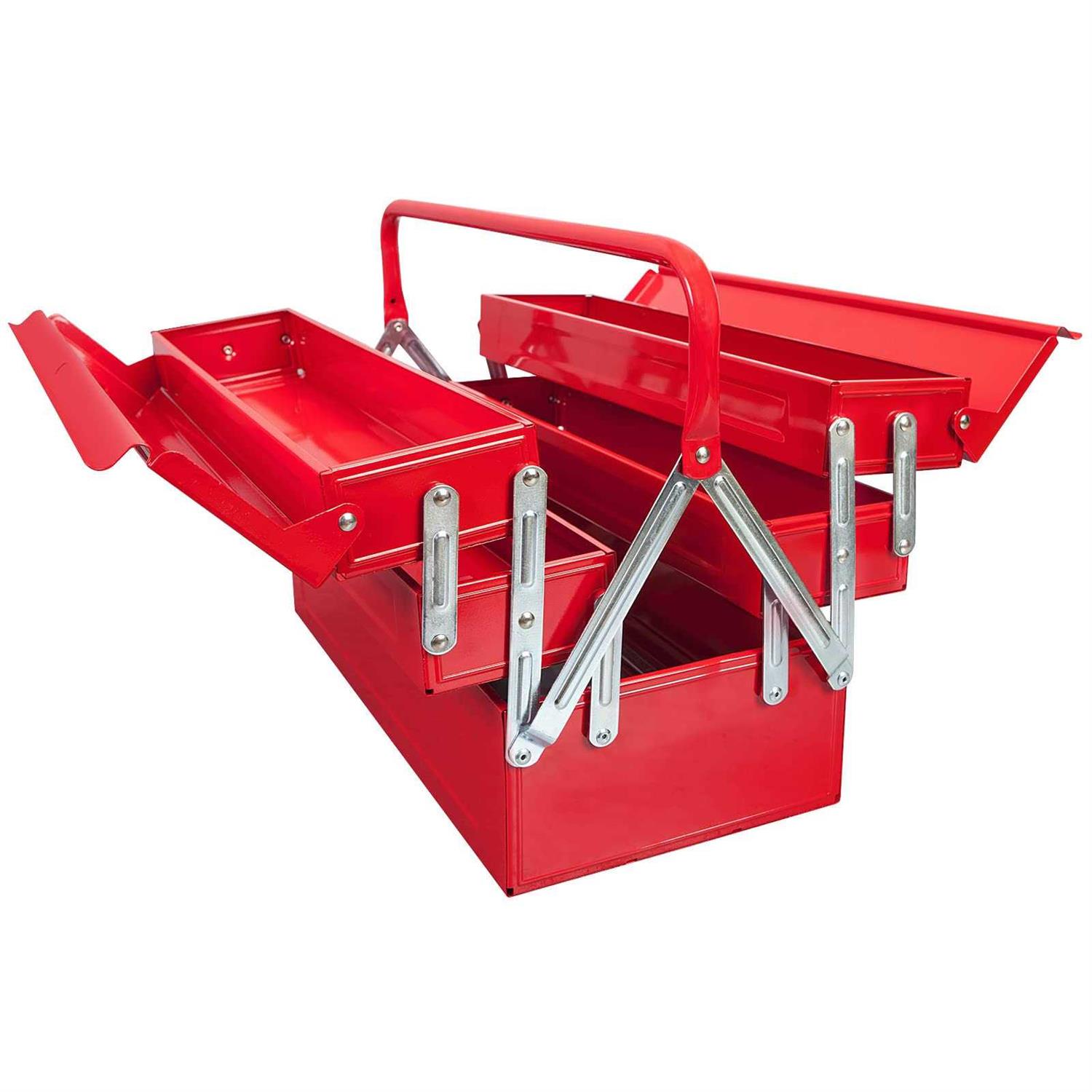big red 18 tool box,portable steel/metal locking toolbox organizer with 5 cantilever tool trays,antbc-128r - Cheap Fitting