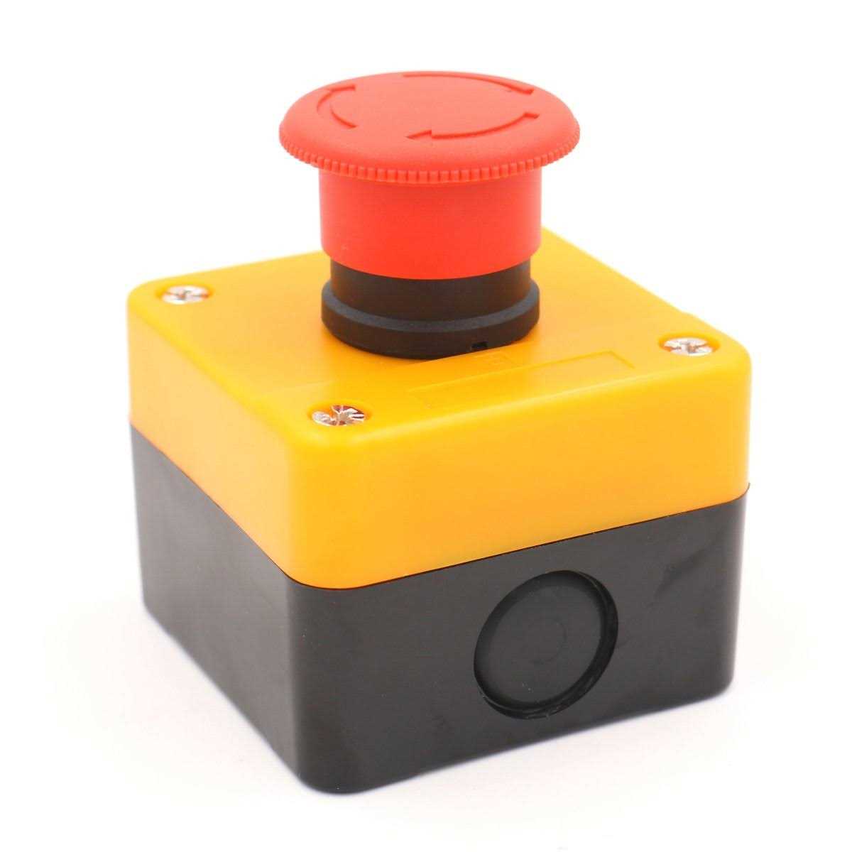 Baomain Red Sign Emergency Stop Switch Push Button Weatherproof Push Button Switch 660v with Box - Cheap Fitting