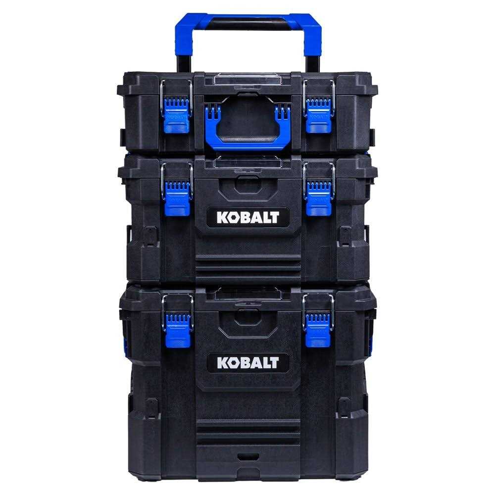Kobalt CaseStack 21.5-in Black Plastic Wheels Lockable Tool Box KCS-3SBOX1-03 - Cheap Fitting